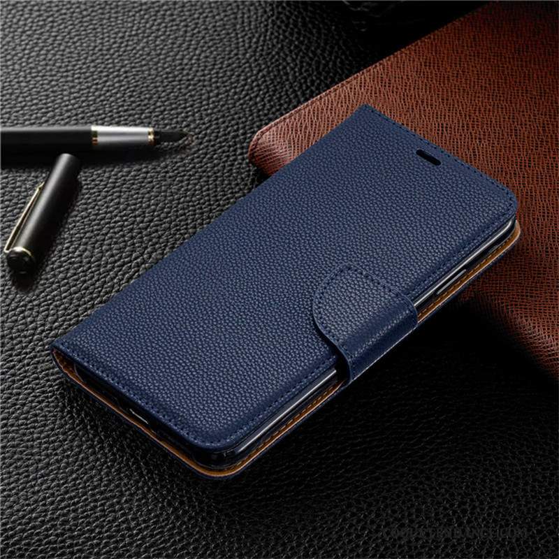 Redmi Note 7 Coque Rouge De Téléphone Portefeuille Housse Protection