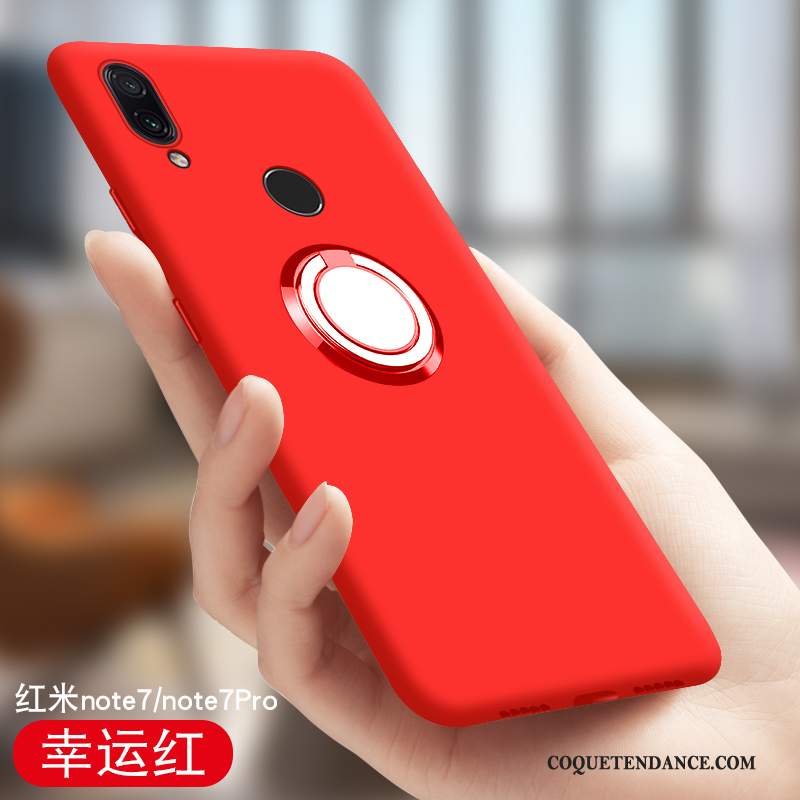 Redmi Note 7 Coque Silicone Protection Rouge Fluide Doux Petit