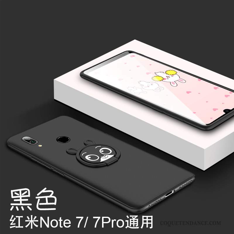 Redmi Note 7 Coque Étui Charmant Dessin Animé Protection Rose