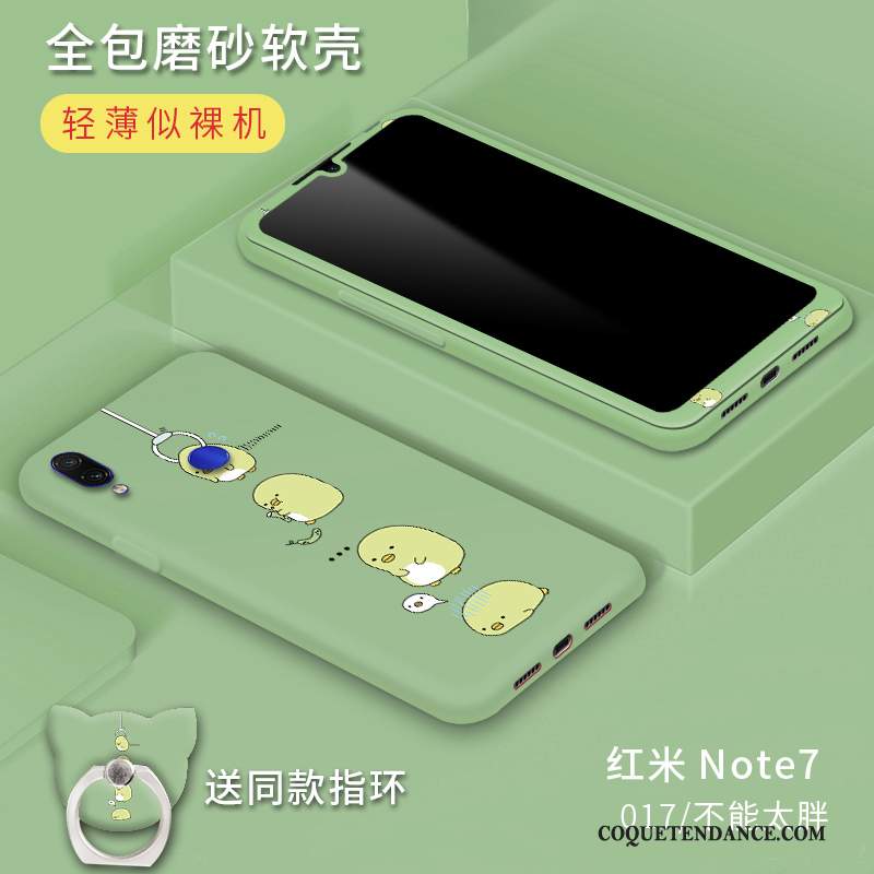 Redmi Note 7 Coque Étui Délavé En Daim Tout Compris Protection