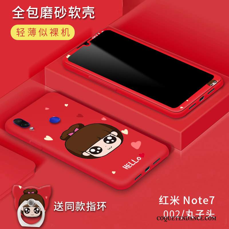 Redmi Note 7 Coque Étui Délavé En Daim Tout Compris Protection