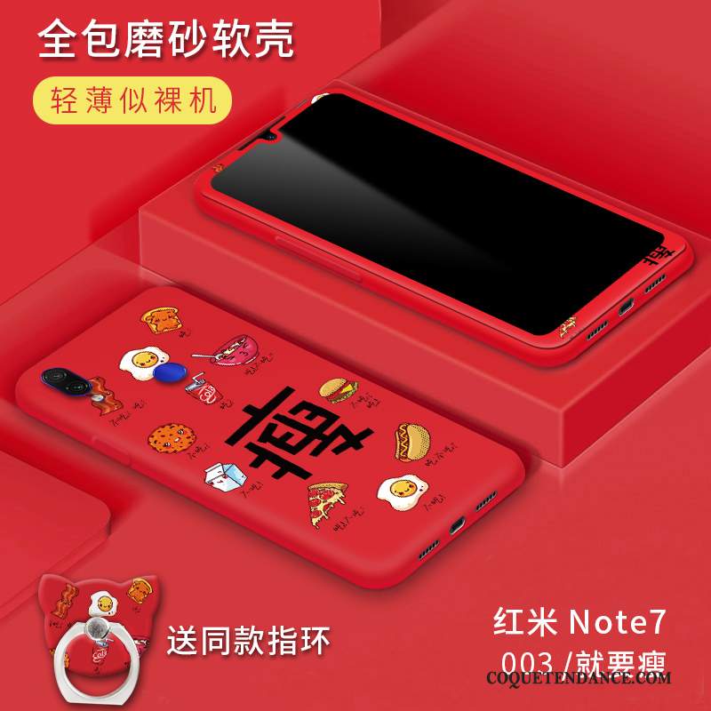 Redmi Note 7 Coque Étui Délavé En Daim Tout Compris Protection