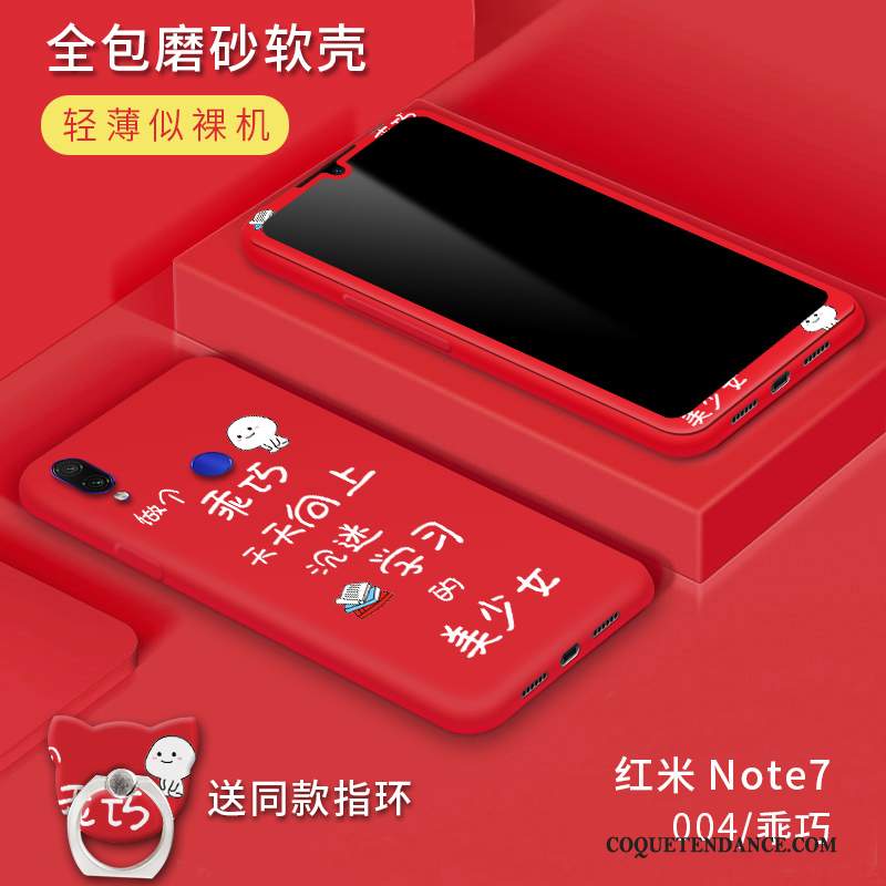 Redmi Note 7 Coque Étui Délavé En Daim Tout Compris Protection