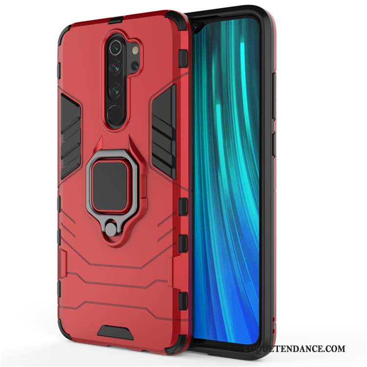 Redmi Note 8 Pro Coque Anneau Rouge Étui Petit