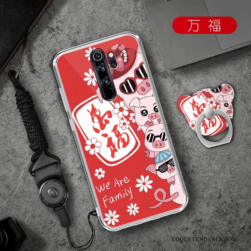 Redmi Note 8 Pro Coque Cœur Fluide Doux Rouge Tendance De Téléphone