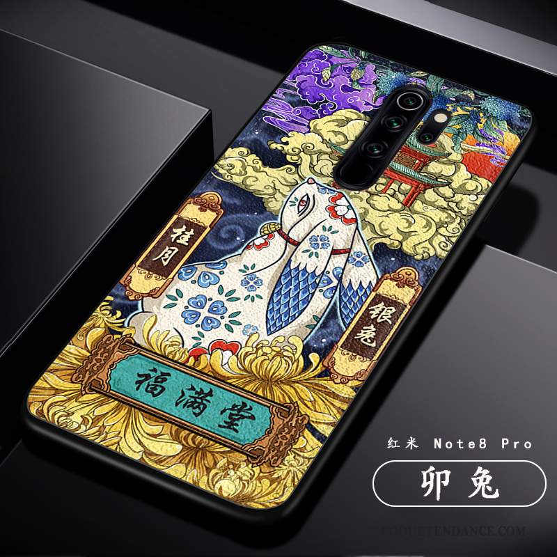 Redmi Note 8 Pro Coque Rouge Dragon Créatif Style Chinois Personnalité