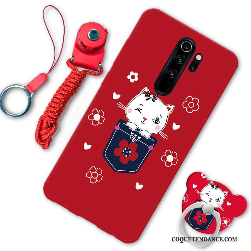 Redmi Note 8 Pro Coque Support Dessin Animé Rouge De Téléphone Ornements Suspendus