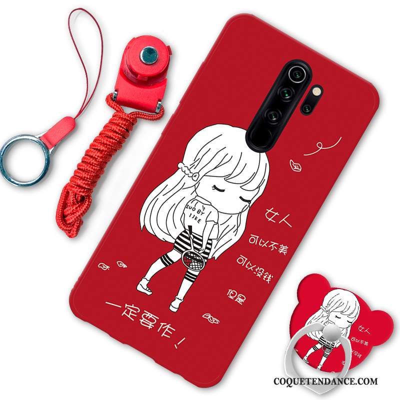 Redmi Note 8 Pro Coque Support Dessin Animé Rouge De Téléphone Ornements Suspendus