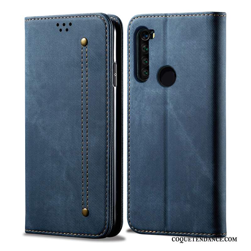 Redmi Note 8t Coque Business Étui Cuir Véritable Rouge Mode