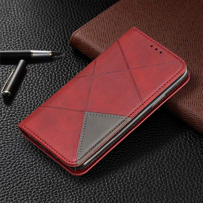 Redmi Note 8t Coque Portefeuille De Téléphone Automatique Rouge Tout Compris
