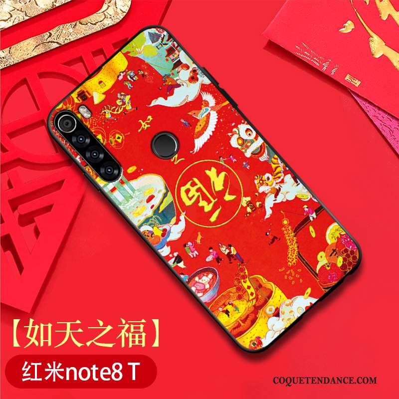 Redmi Note 8t Coque Style Chinois Légère Modèle Fleurie Étui Protection