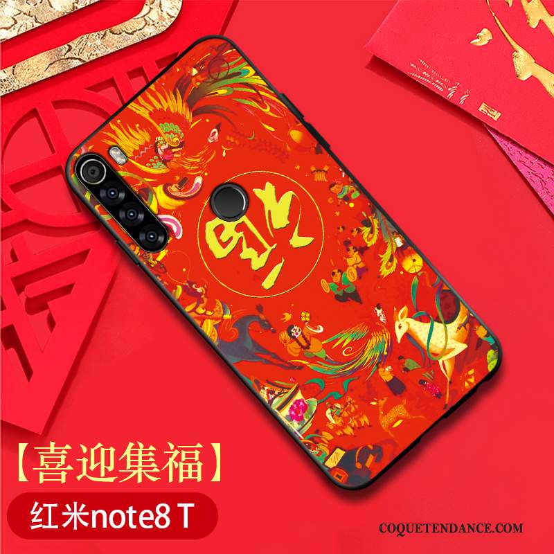 Redmi Note 8t Coque Style Chinois Légère Modèle Fleurie Étui Protection