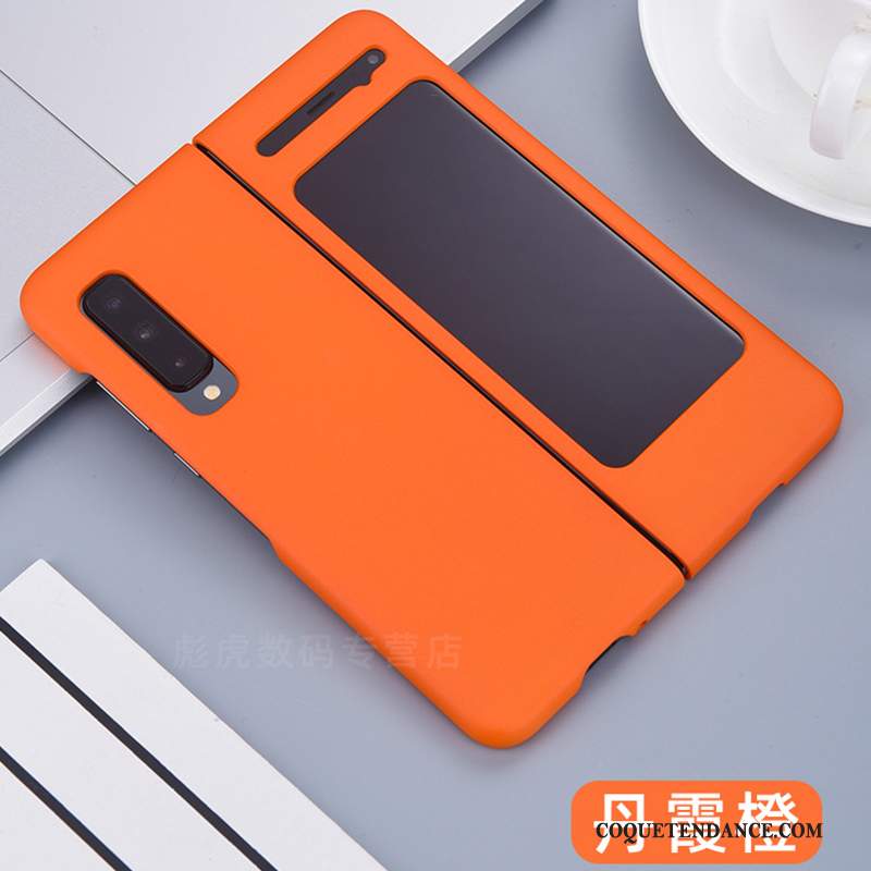 Samsung Fold Coque Délavé En Daim Luxe Étui Difficile