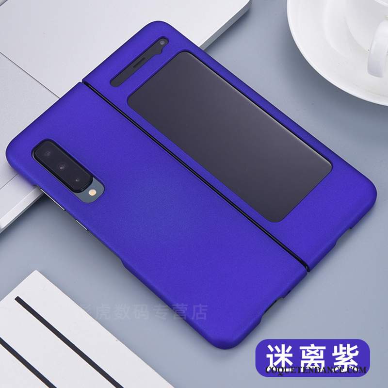 Samsung Fold Coque Délavé En Daim Luxe Étui Difficile