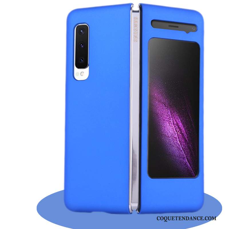 Samsung Fold Coque Violet Plier De Téléphone Délavé En Daim Très Mince