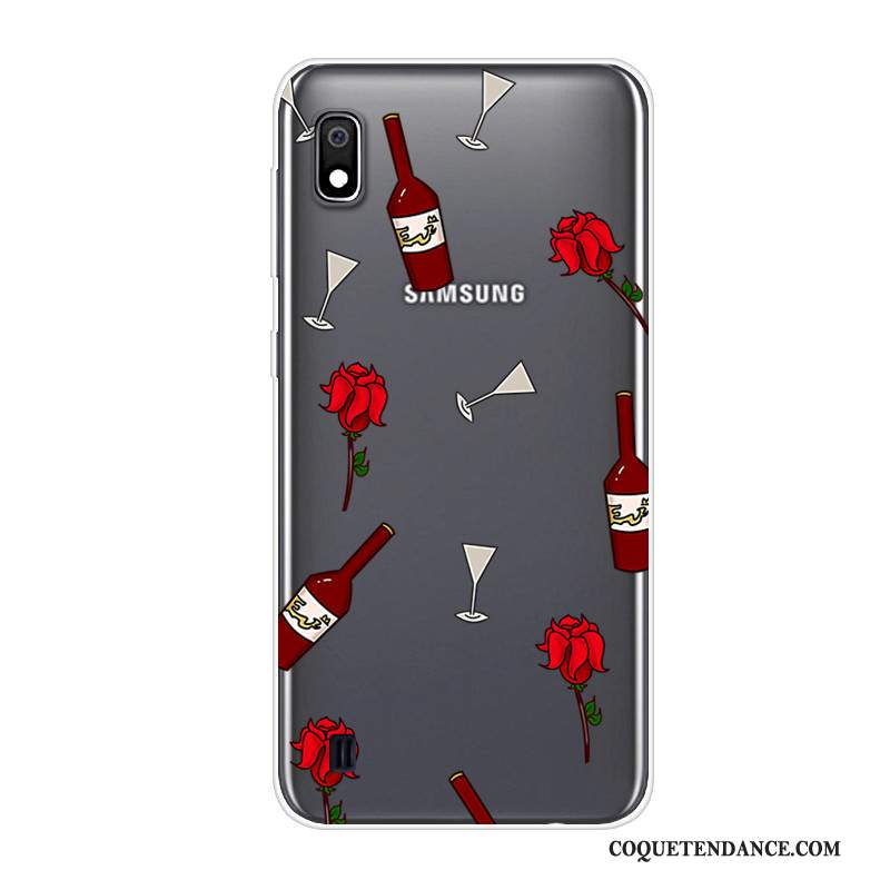 Samsung Galaxy A10 Coque Silicone Incassable Tendance Rouge De Téléphone