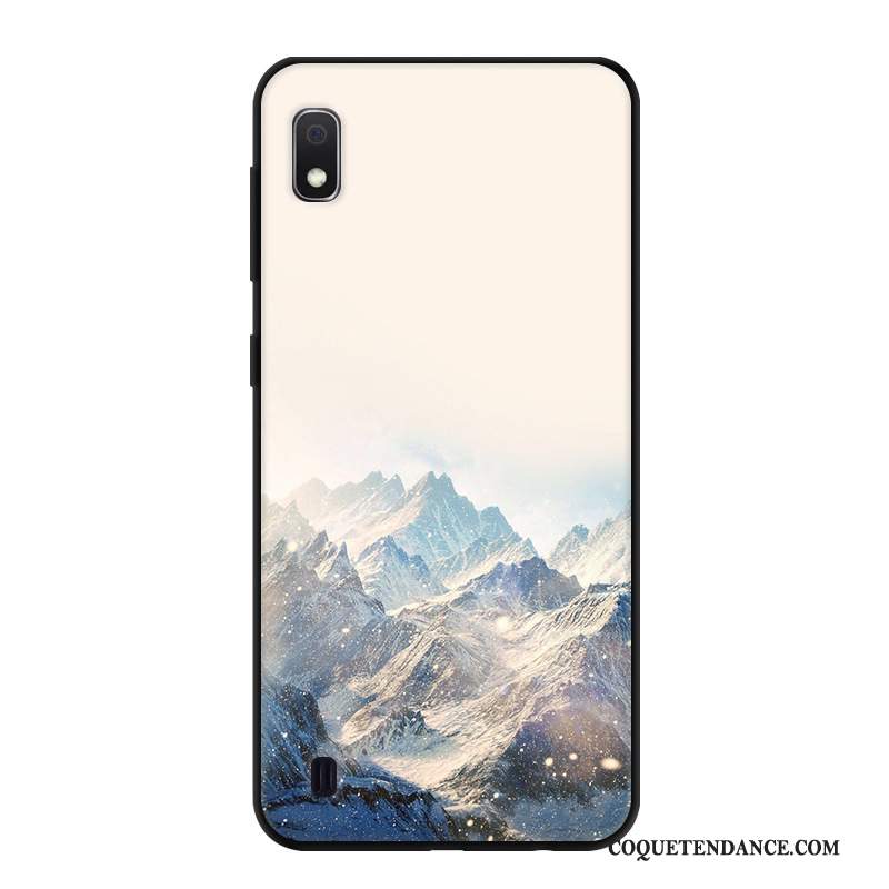 Samsung Galaxy A10 Coque Tout Compris Simple Frais Incassable Blanc