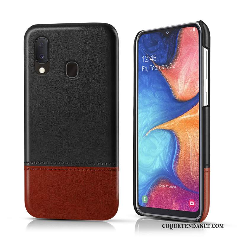 Samsung Galaxy A20e Coque Cuir Personnalité Business Protection