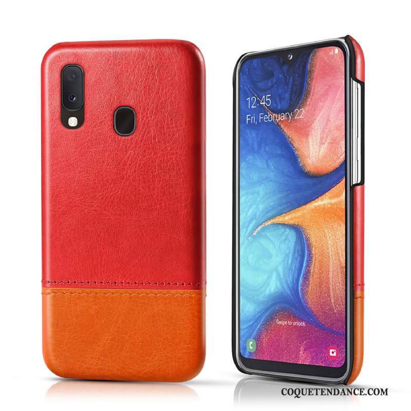 Samsung Galaxy A20e Coque Cuir Personnalité Business Protection