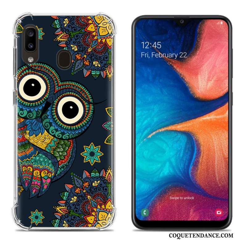 Samsung Galaxy A20e Coque Fluide Doux Créatif Multicolore Ballon Net Rouge