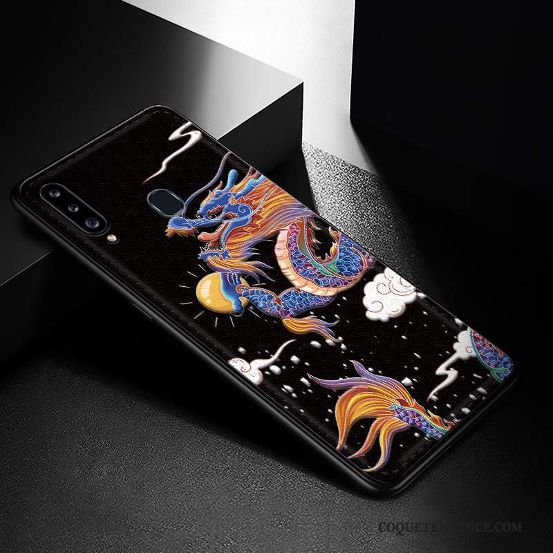 Samsung Galaxy A20s Coque Créatif Tout Compris Personnalité Fluide Doux Cuir