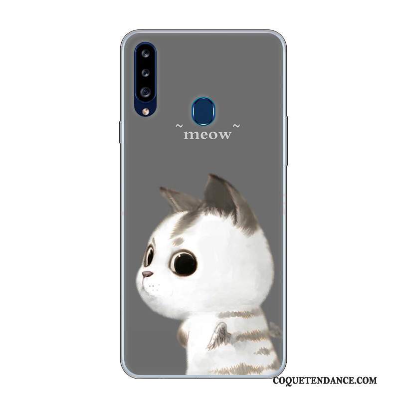 Samsung Galaxy A20s Coque Dessin Animé Blanc Personnalisé Incassable Protection