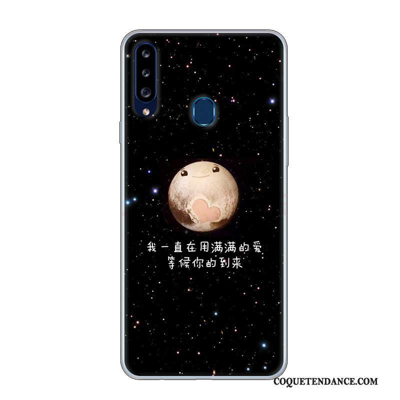 Samsung Galaxy A20s Coque Dessin Animé Blanc Personnalisé Incassable Protection