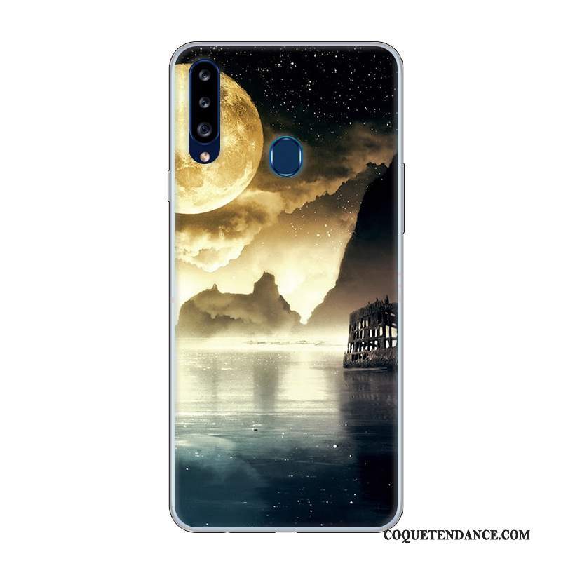 Samsung Galaxy A20s Coque Dessin Animé Blanc Personnalisé Incassable Protection