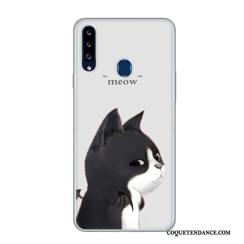 Samsung Galaxy A20s Coque Dessin Animé Blanc Personnalisé Incassable Protection