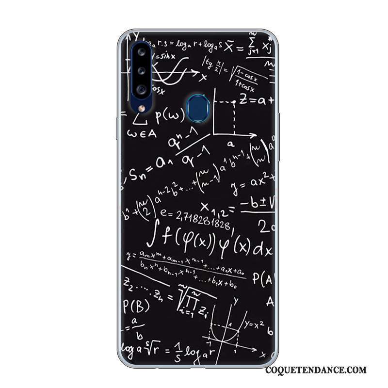 Samsung Galaxy A20s Coque Dessin Animé Blanc Personnalisé Incassable Protection