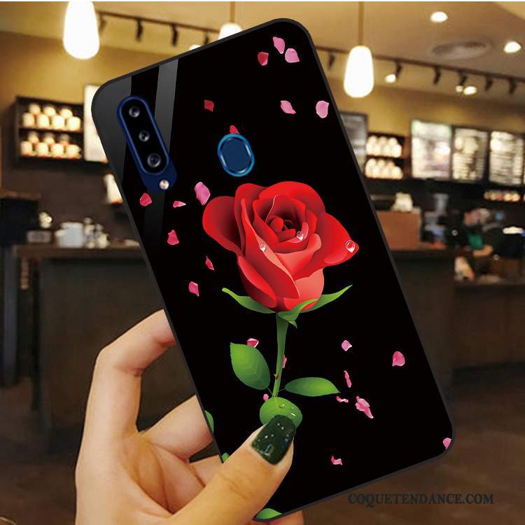 Samsung Galaxy A20s Coque Étui Incassable Rose Silicone Fluide Doux