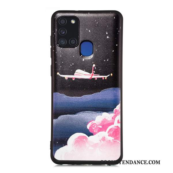 Samsung Galaxy A21s Coque De Téléphone Tout Compris Noir Incassable Étui