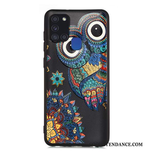 Samsung Galaxy A21s Coque De Téléphone Tout Compris Noir Incassable Étui