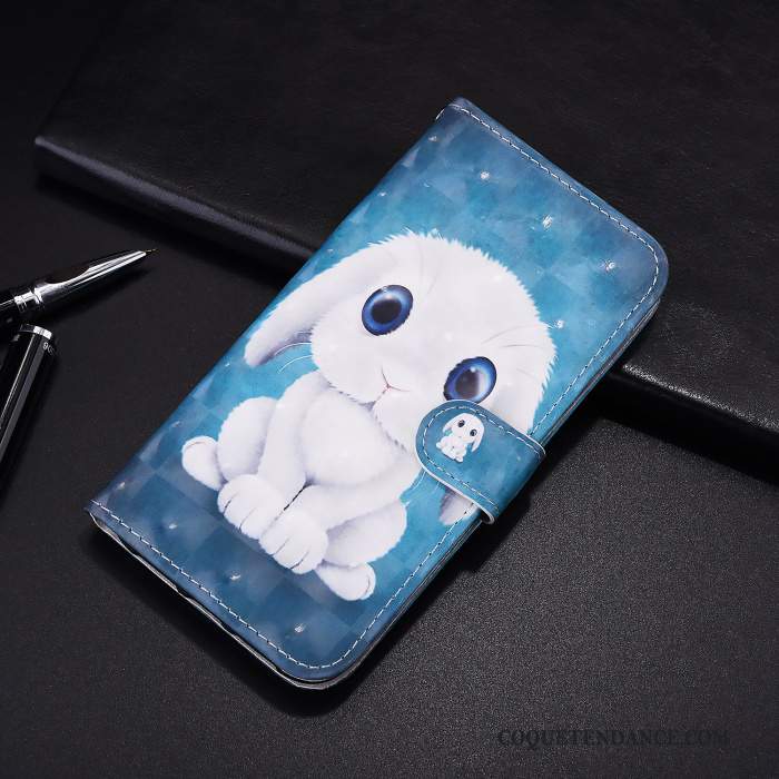 Samsung Galaxy A21s Coque Dessin Animé De Téléphone Protection Blanc Étui En Cuir