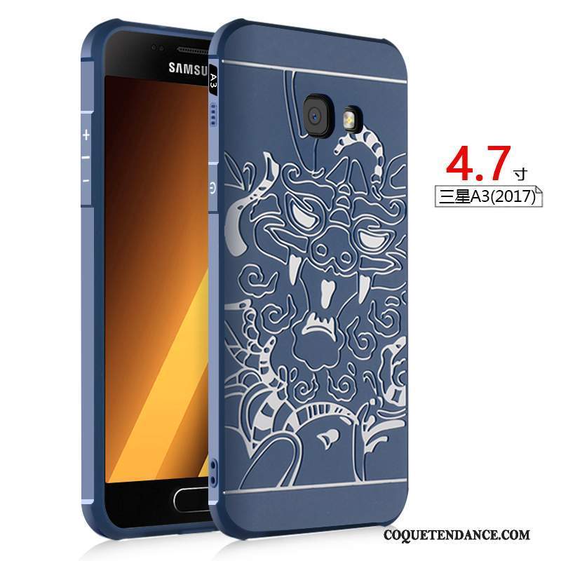 Samsung Galaxy A3 2017 Coque De Téléphone Étui Fluide Doux Gaufrage Incassable