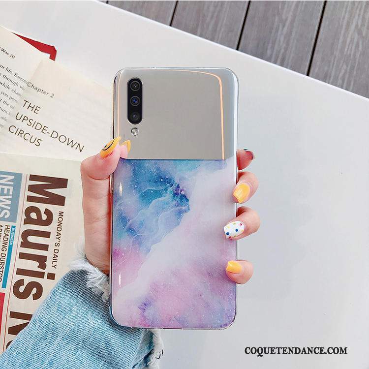 Samsung Galaxy A30s Coque Miroir Violet Tout Compris Simple Tempérer