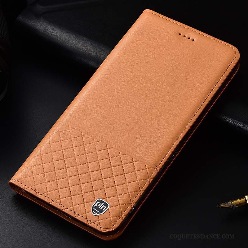 Samsung Galaxy A30s Coque Étui Cuir Véritable Protection Rouge Incassable