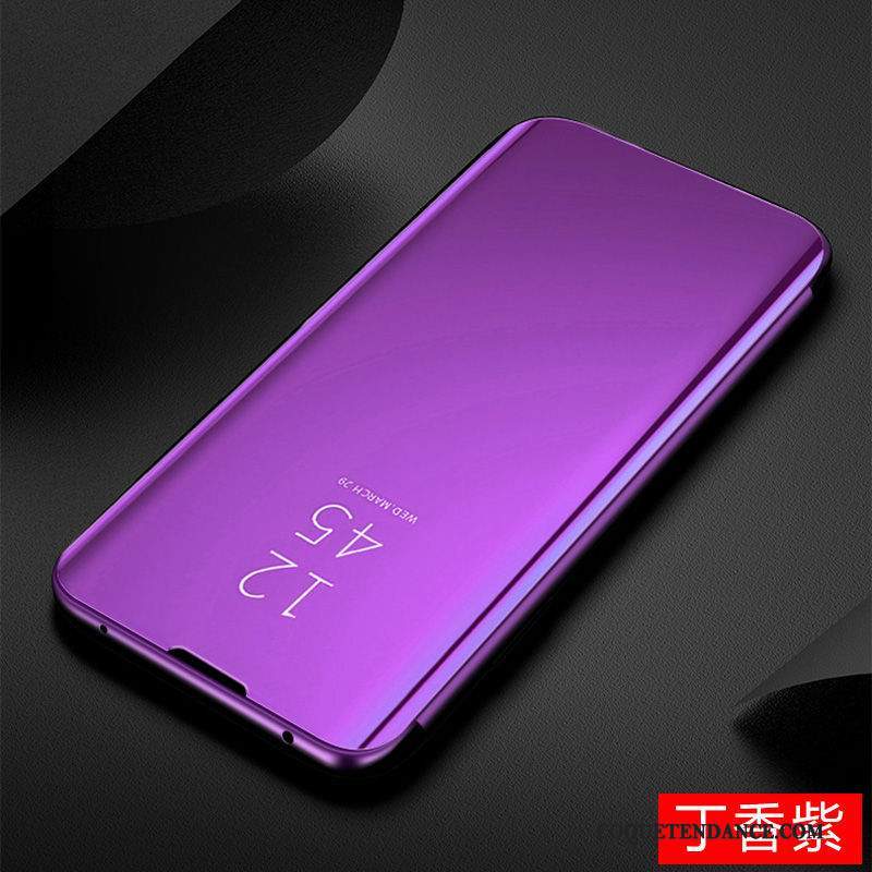 Samsung Galaxy A30s Coque Étui Protection Housse Violet Miroir