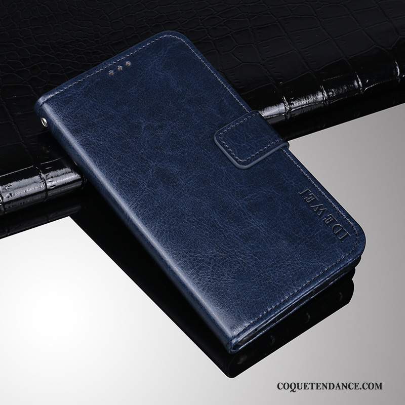 Samsung Galaxy A40 Coque De Téléphone Protection Modèle Fleurie Bleu Étui En Cuir
