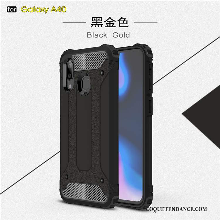 Samsung Galaxy A40 Coque Tendance Difficile Étui Rouge