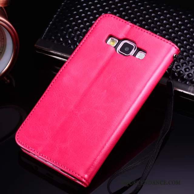 Samsung Galaxy A5 2015 Coque Housse Rouge Membrane De Téléphone Étui En Cuir