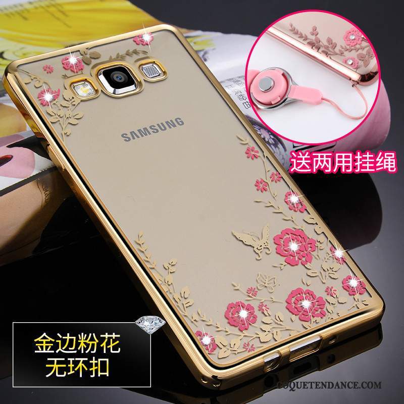 Samsung Galaxy A5 2015 Coque Ornements Suspendus Or De Téléphone Incassable Fluide Doux