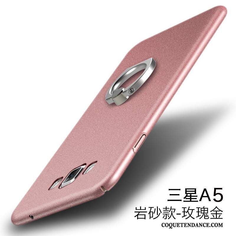 Samsung Galaxy A5 2015 Coque Rose Délavé En Daim Tempérer Très Mince Étui