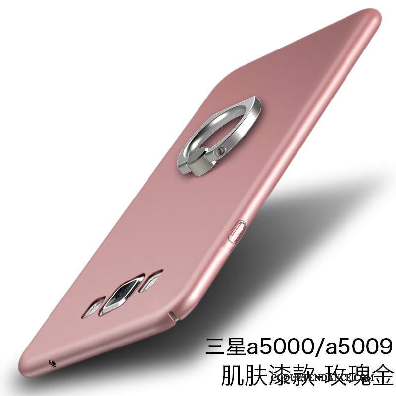 Samsung Galaxy A5 2015 Coque Rose Délavé En Daim Tempérer Très Mince Étui