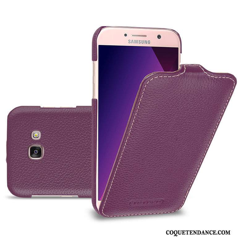 Samsung Galaxy A5 2017 Coque Protection Cuir Véritable Housse De Téléphone Étui