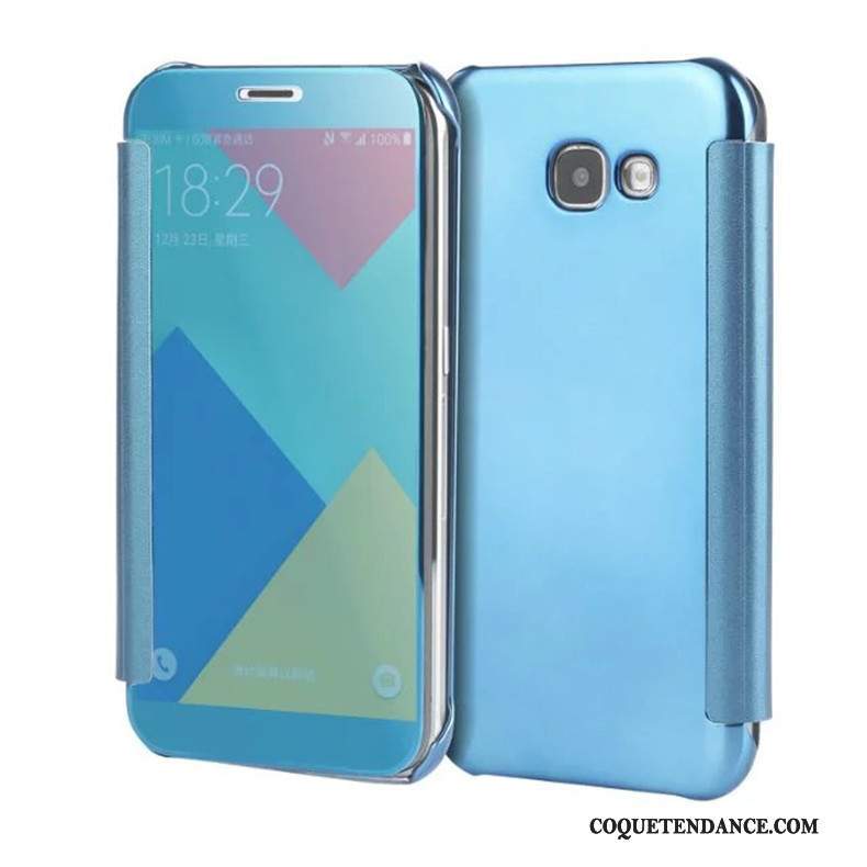 Samsung Galaxy A5 2017 Coque Étui Protection Placage Bleu