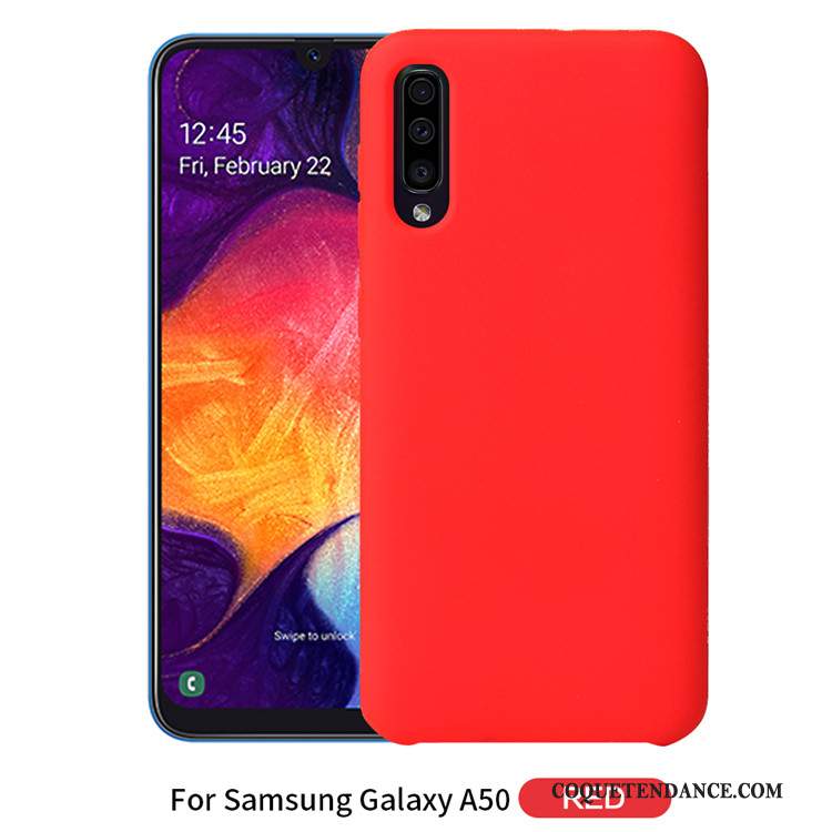 Samsung Galaxy A50 Coque Silicone Incassable De Téléphone Protection Noir