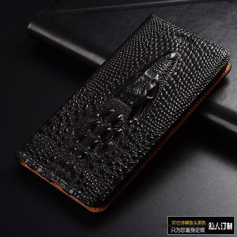 Samsung Galaxy A50 Coque Étui En Cuir Crocodile Protection Bleu Cuir Véritable