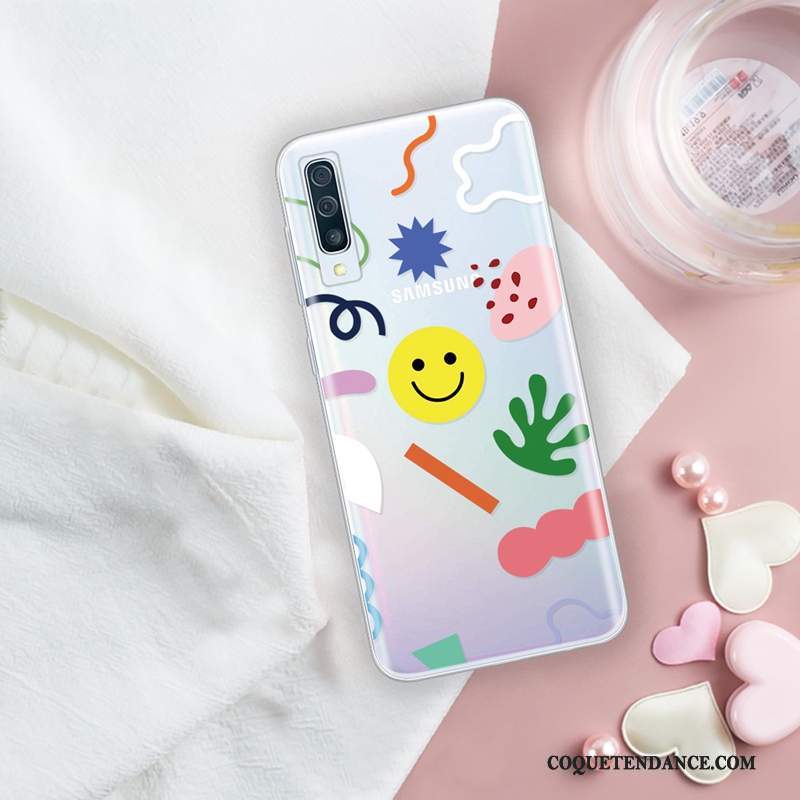 Samsung Galaxy A50s Coque Fluide Doux Dessin Animé Transparent Protection Personnalité