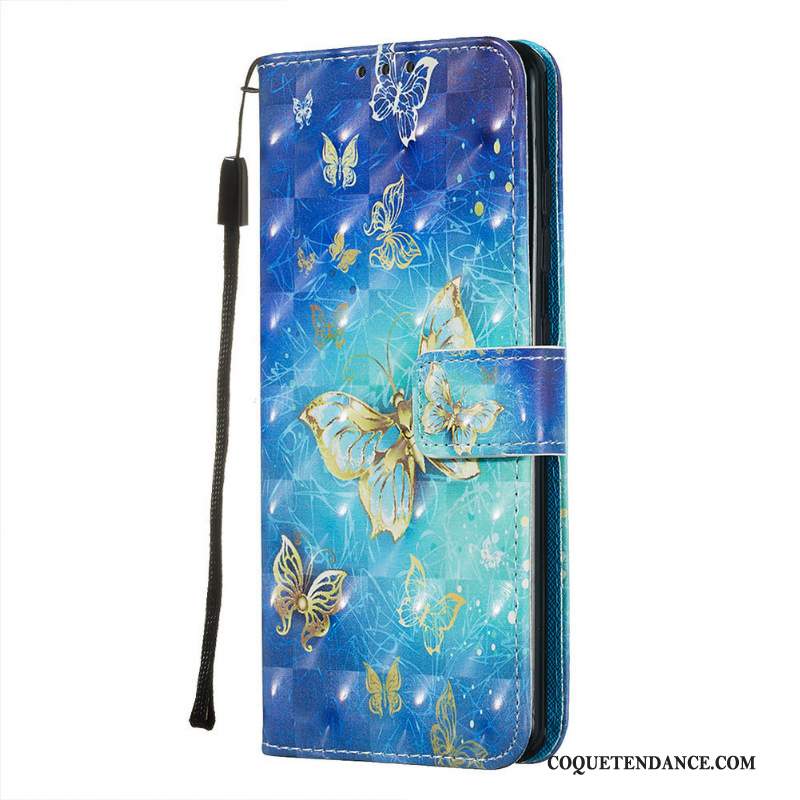 Samsung Galaxy A51 Coque De Téléphone Vent Peinture Étui En Cuir Violet